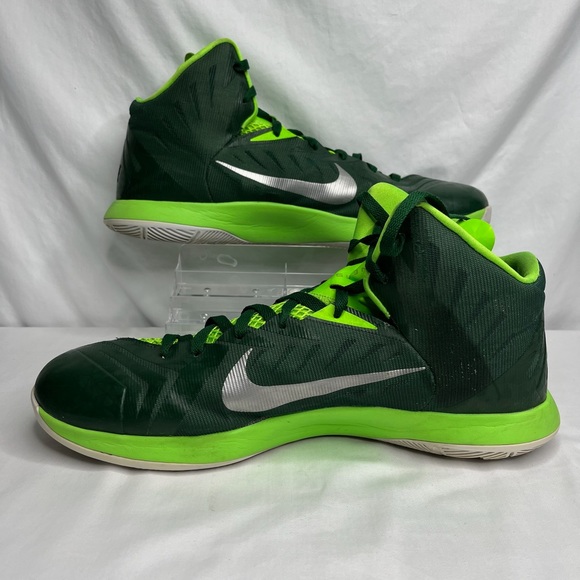Size 15 - Nike Lunar Hyperquickness TB Green Basketball Shoes 652775-303 - Picture 10 of 14
